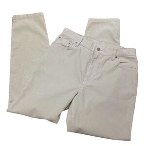Vintage Levi's 550 Corduroy Pants Early 70s Leather Patch Red Tab‎ Size 12 Ecru